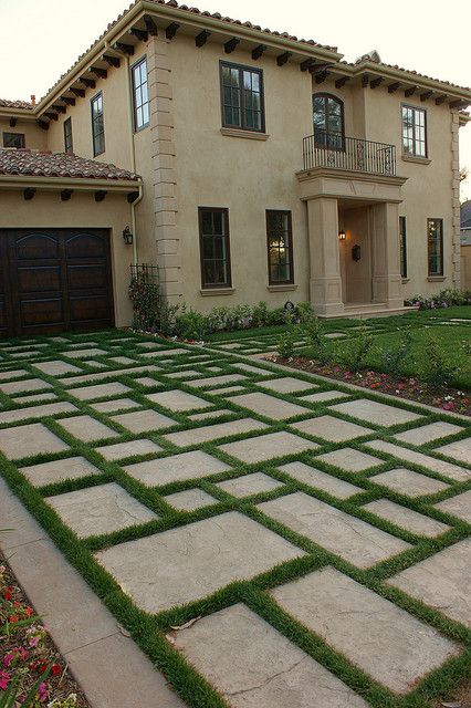 cheap simple front yard landscaping ideas with paver