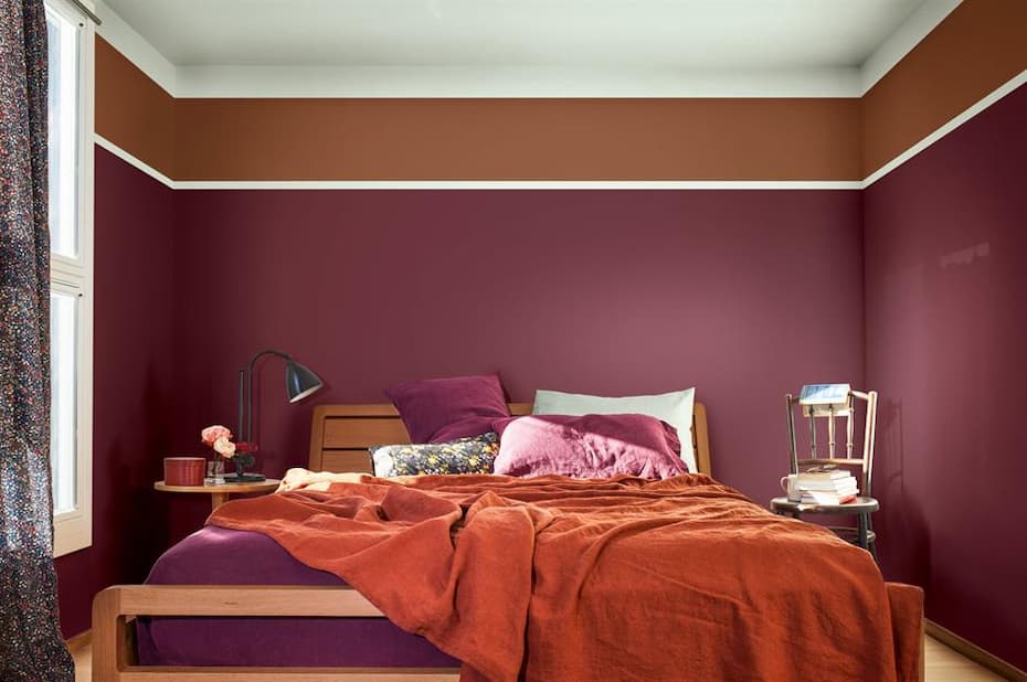 bedroom paint two colors