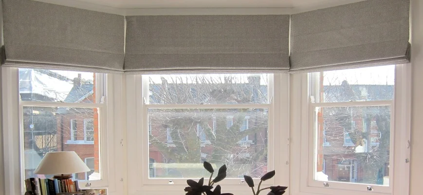 modern bay window curtain ideas 