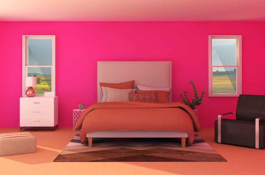 bedroom paint two colors
