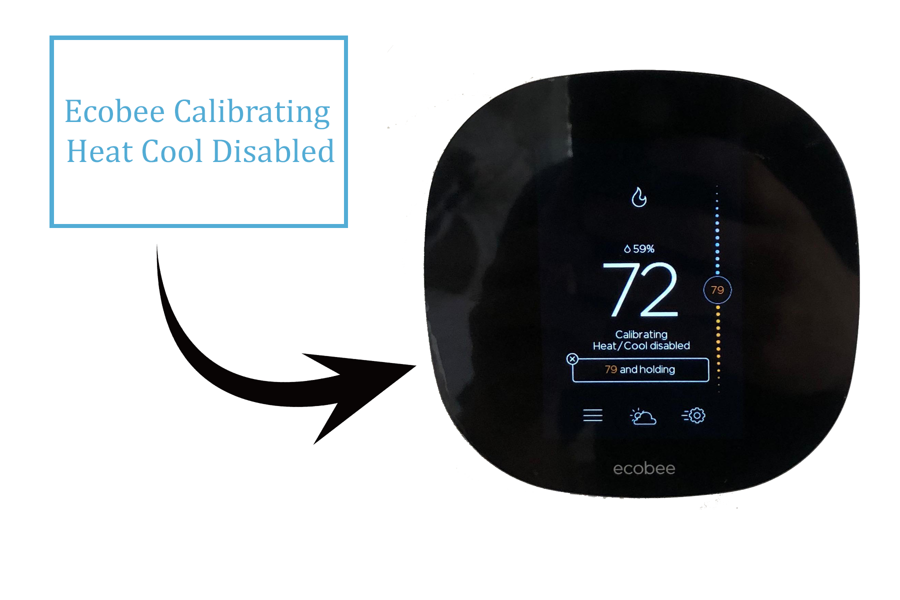 Ecobee Calibrating Heat Cool Disabled