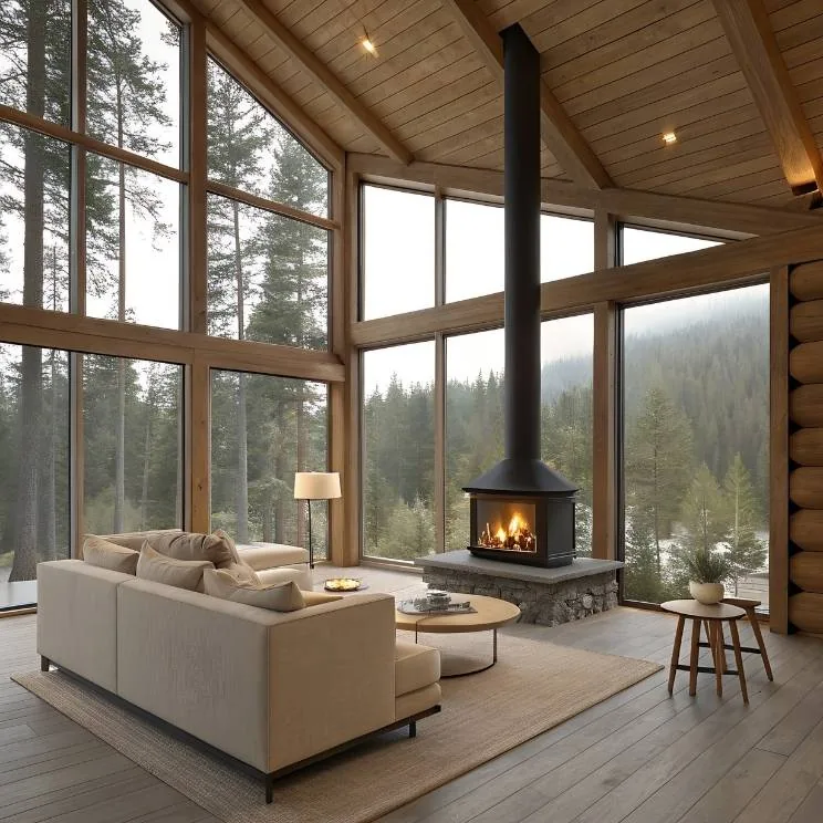 Soft-lit living room